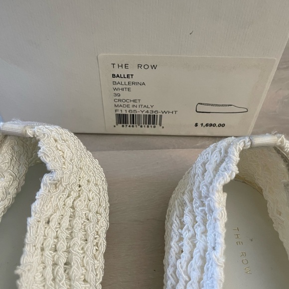 The Row Ballet Ballerina in White Crochet Sz 39/9 (runs large!) - Picture 4 of 9